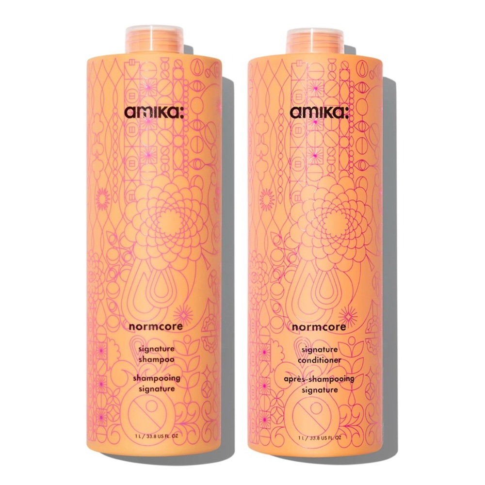 amika Orange and Pink Signature Shampoo and Conditioner Set